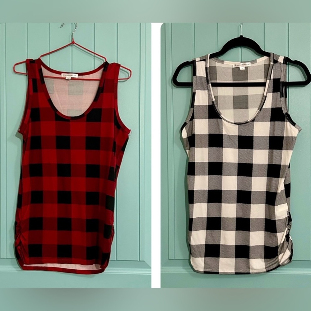 NWOT Plaid tank tops